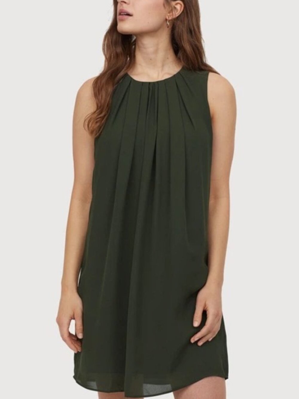 H&M Olive A-Line Dress XL